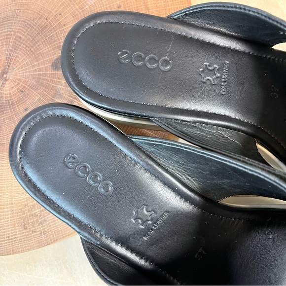 Ecco Touch Plateau Sandals in Black Leather Size  37 - Picture 11 of 16
